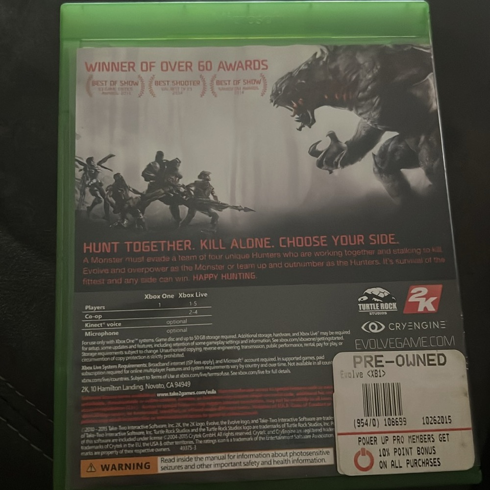 Xbox One Evolve Game - Picture 2 of 3